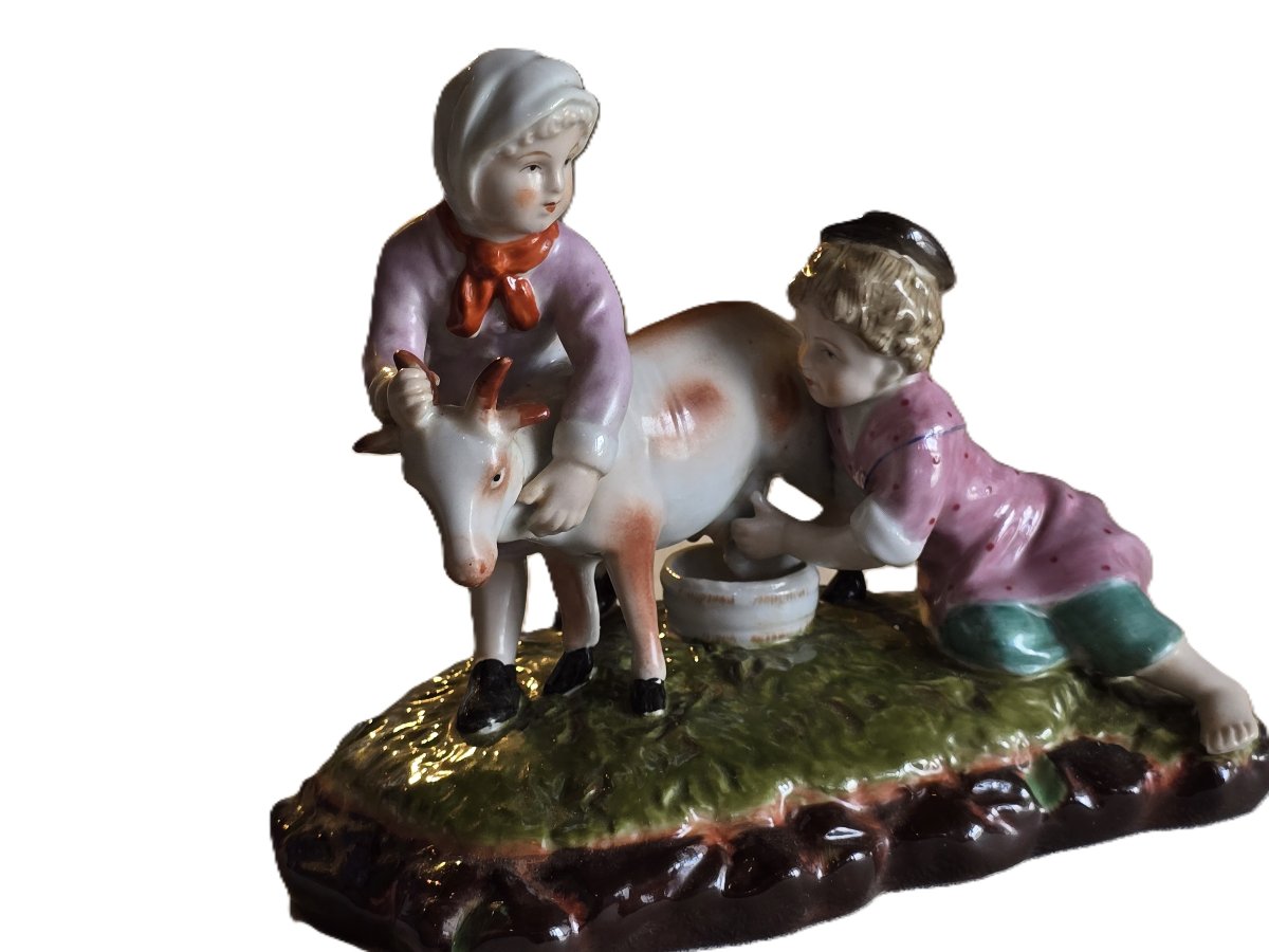 Pair Of Meissen Porcelain Figurines With Pastoral Themes, 20th Century-photo-2