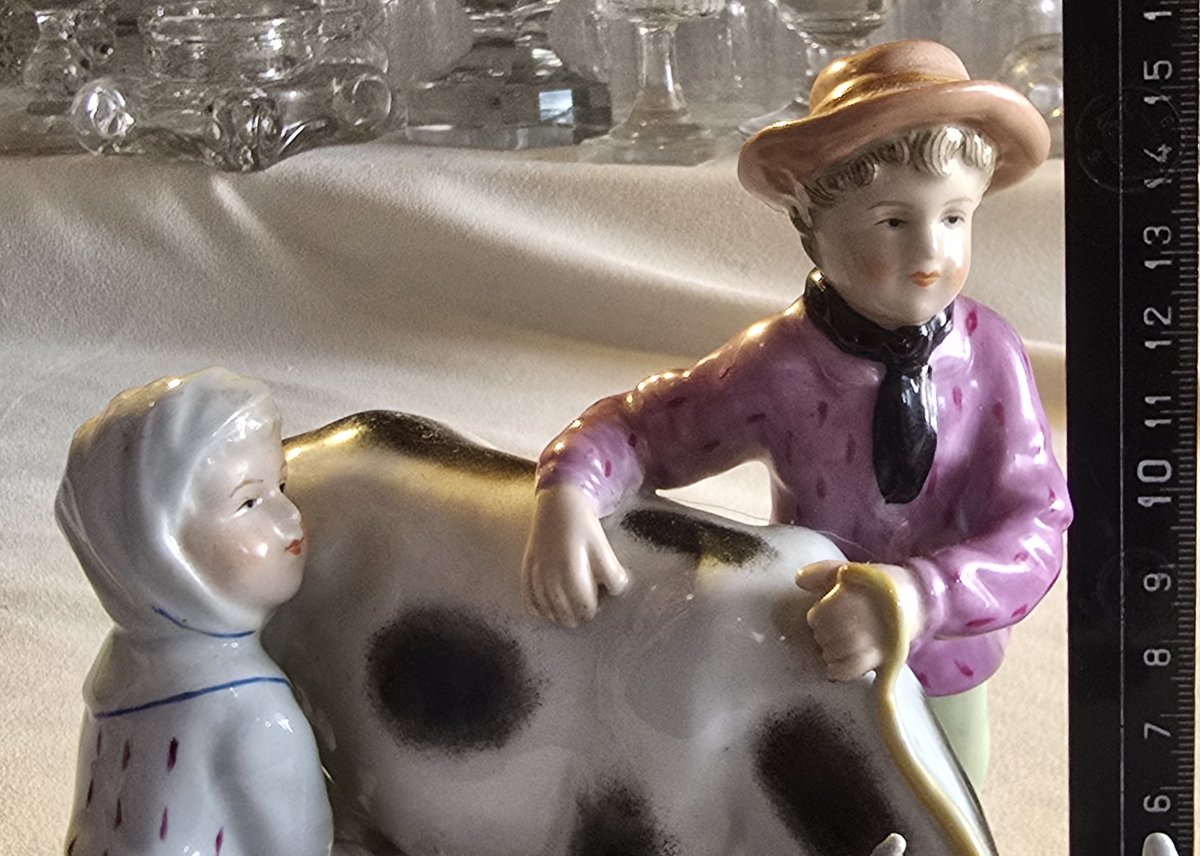 Pair Of Meissen Porcelain Figurines With Pastoral Themes, 20th Century-photo-6
