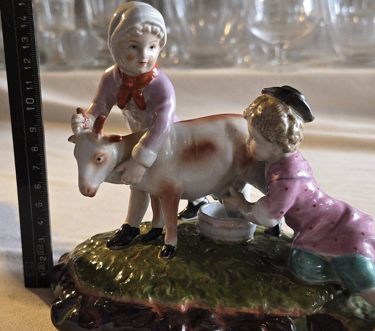 Pair Of Meissen Porcelain Figurines With Pastoral Themes, 20th Century-photo-8
