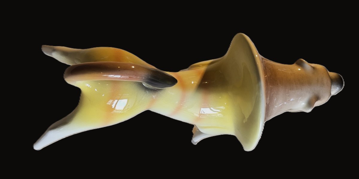 Zoomorphic Figurine In Glazed Majolica, Bitossi, Italy, Mid-20th Century-photo-2