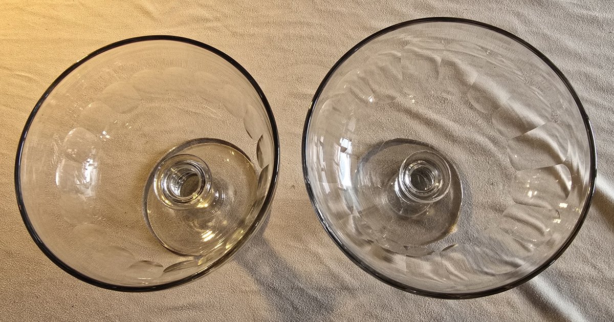 Paire de coupes à fruits en cristal, Baccarat, modèle Clermont, début XXᵉ siècle-photo-4