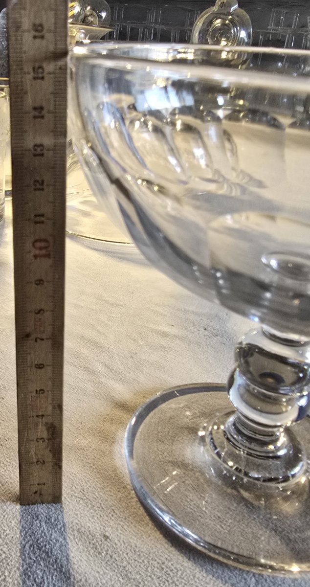 Paire de coupes à fruits en cristal, Baccarat, modèle Clermont, début XXᵉ siècle-photo-5