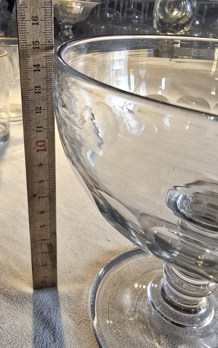 Paire de coupes à fruits en cristal, Baccarat, modèle Clermont, début XXᵉ siècle-photo-6