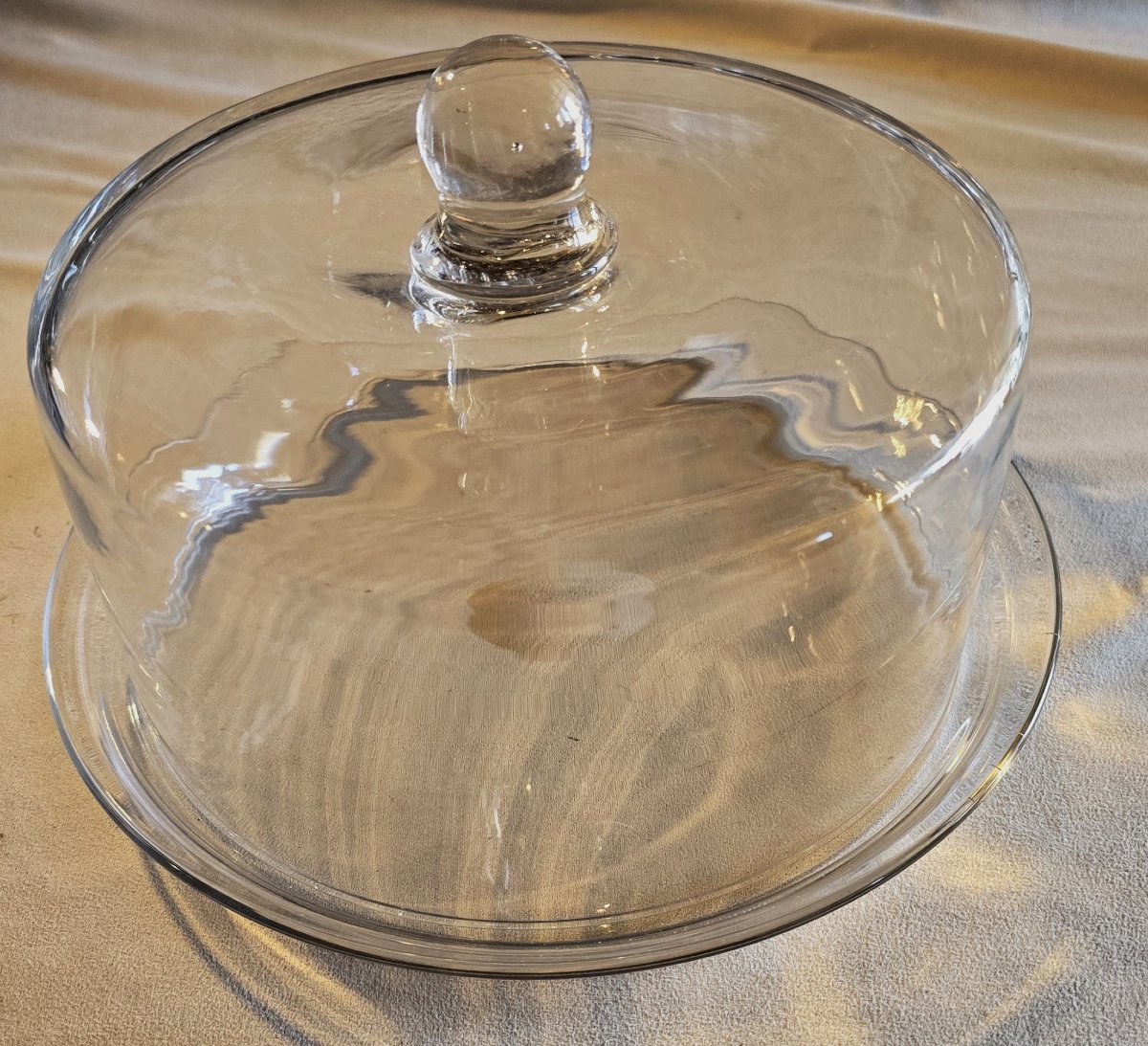 Antique Blown-glass Cheese Dome-photo-2