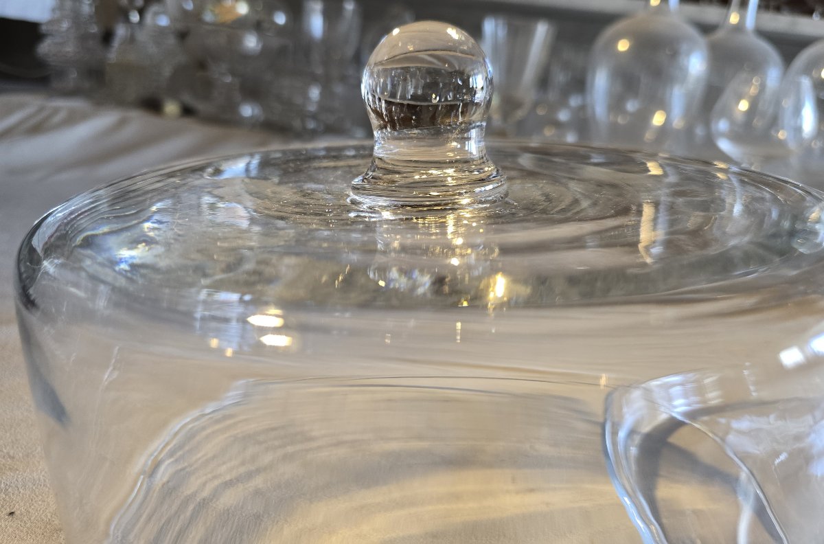 Antique Blown-glass Cheese Dome-photo-1