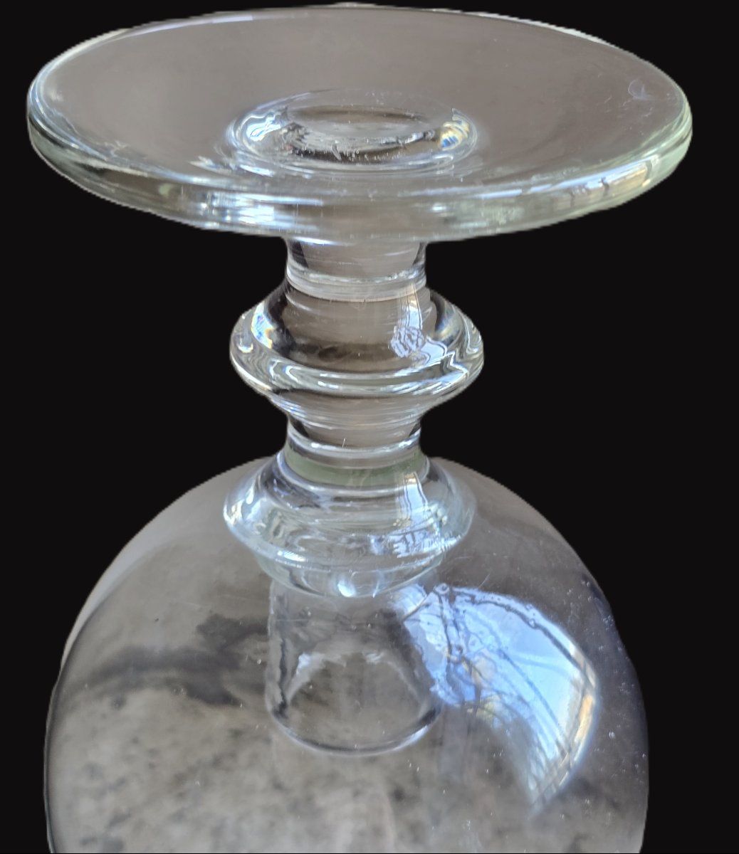 Ancien photophore en verre soufflé – XIXᵉ siècle-photo-1