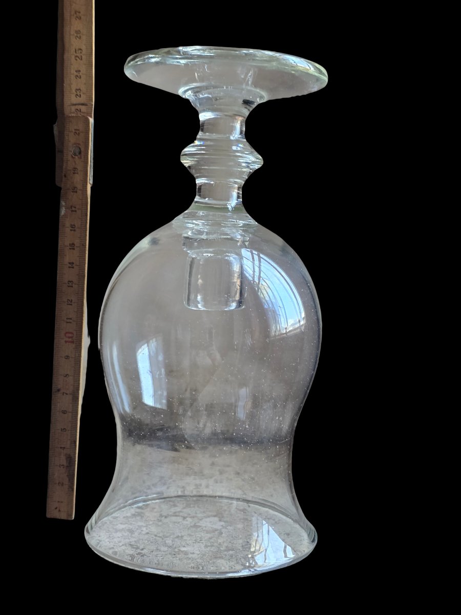 Ancien photophore en verre soufflé – XIXᵉ siècle-photo-2