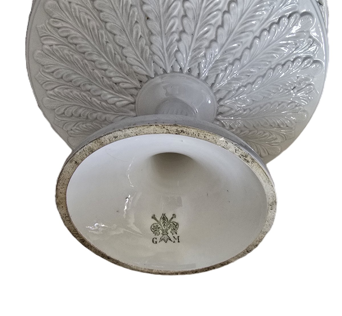 Antique Openwork Majolica Cake Stand, Ginori Manifattura Novecento, 1950–1970-photo-4
