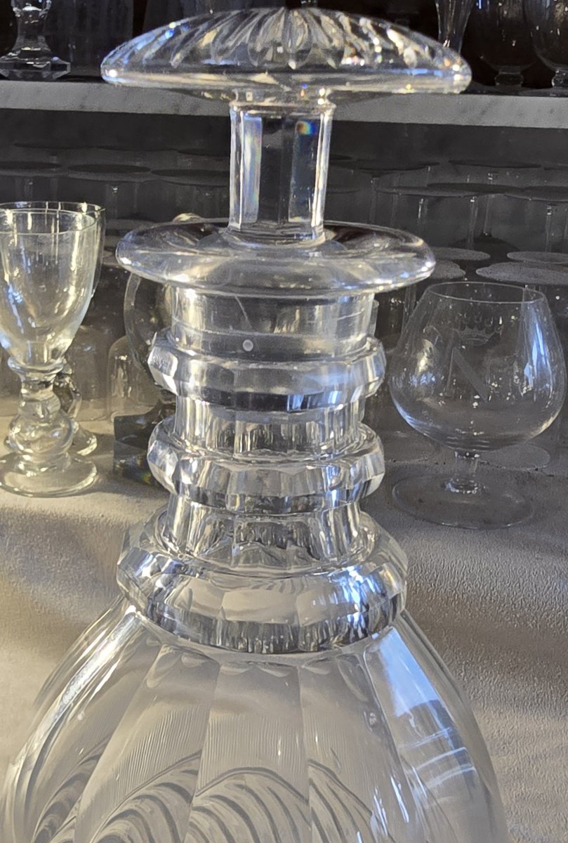 Ensemble de 4 carafes en cristal, modèle dit “SS”  Baccarat ou Saint‑Louis, époque Restauration-photo-2