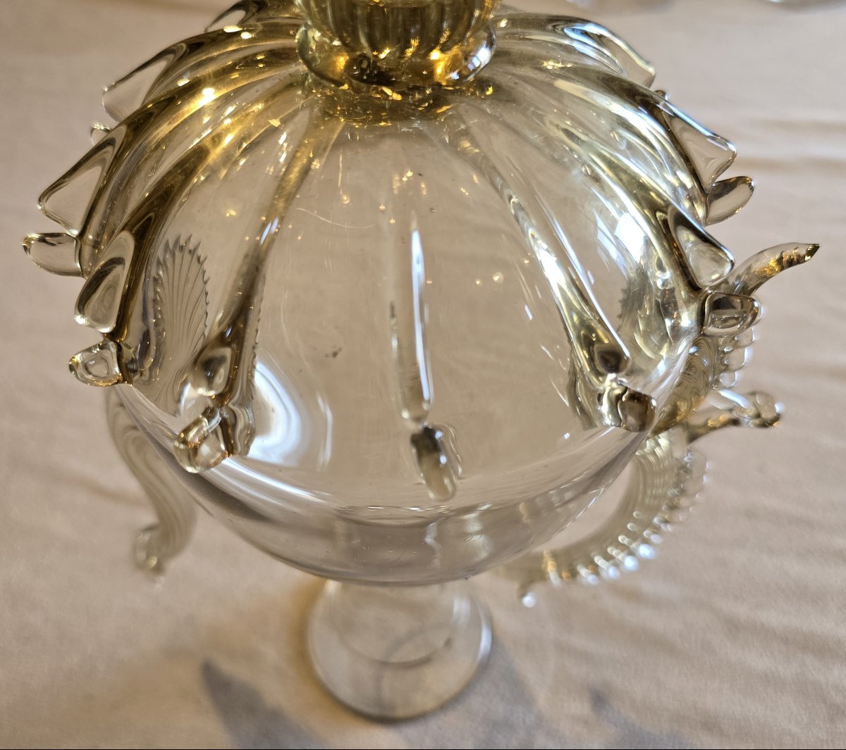 Blown Glass Spouted Jug, Salviati, Murano, Italy, Circa 1880–1900-photo-2