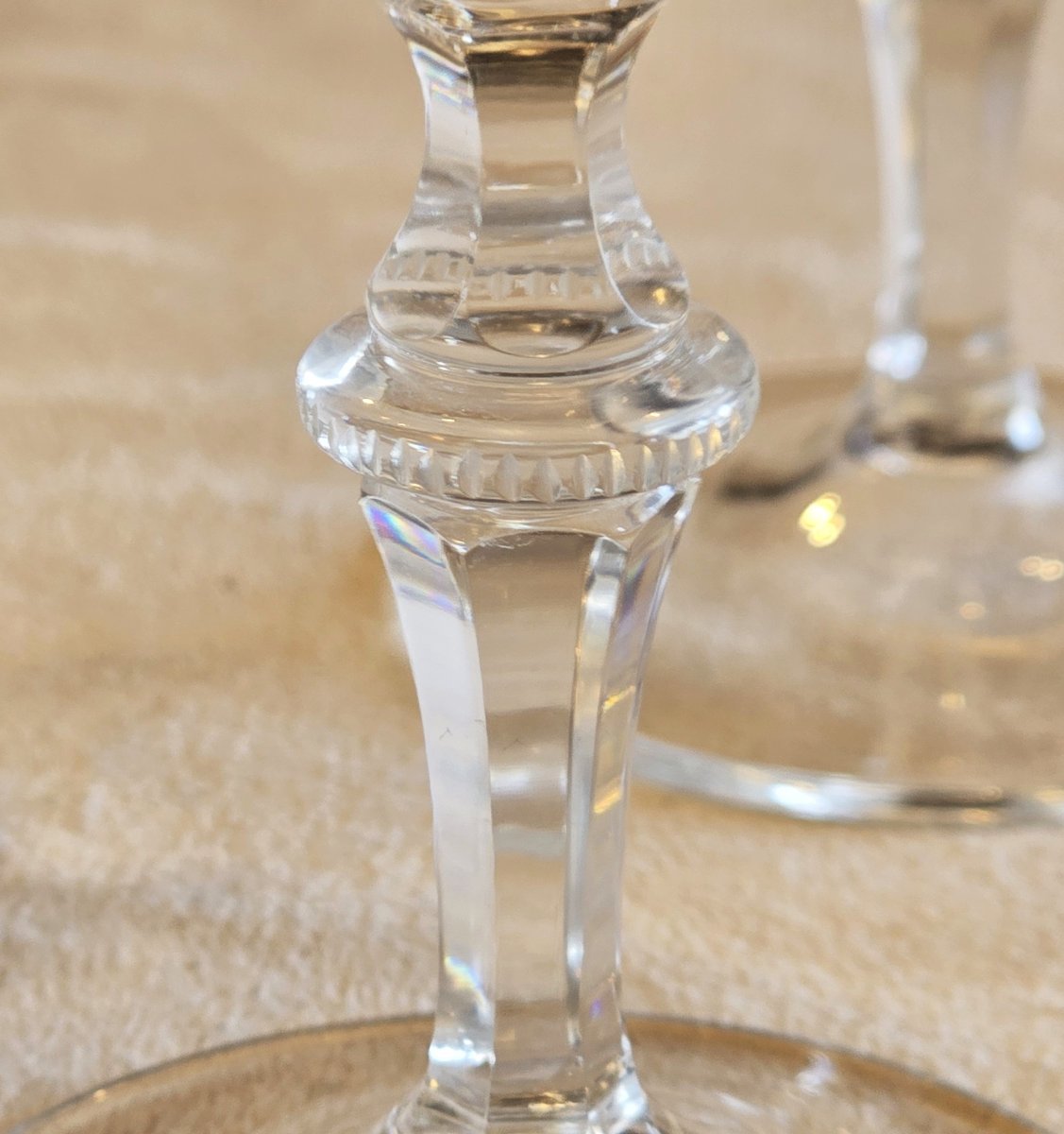Set Of Six Moser Mozart Crystal Flutes, 1980–2000-photo-3