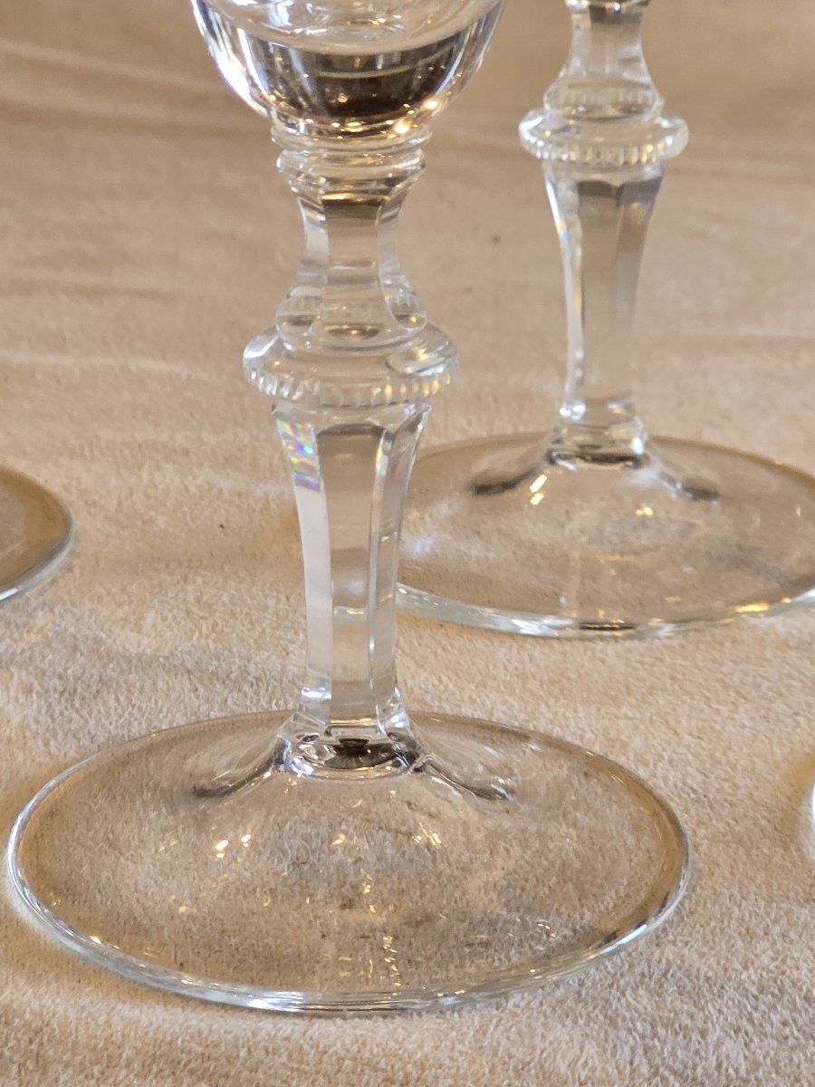 Set Of Six Moser Mozart Crystal Flutes, 1980–2000-photo-4