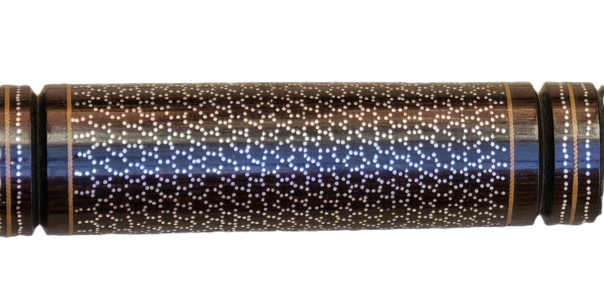 Antique Wooden Walking Stick With Metal Inlays – Maghreb, First Half Of The 20th Century-photo-2