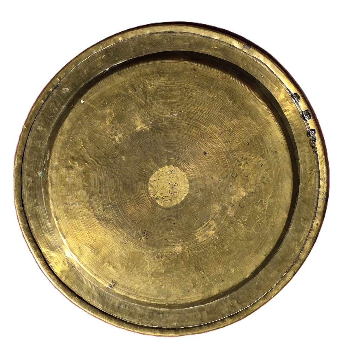 Antique Damascened Brass Plate, Middle East, 1940–1960-photo-4