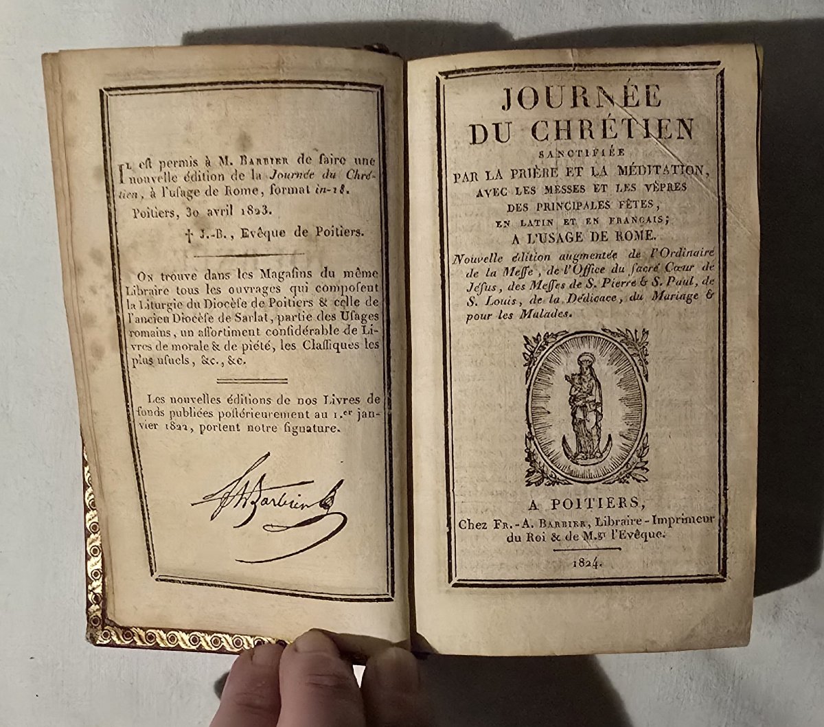  Journée du Chrétien – Exemplaire armorié des familles Godoy et Ruspoli -1824-photo-6