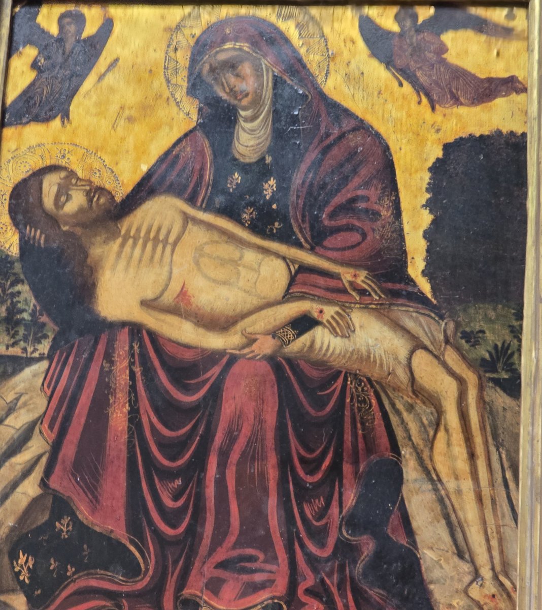 Icône vénéto‑crétoise de la Pietà,  fin XVIIᵉ – début XVIIIᵉ siècle-photo-2