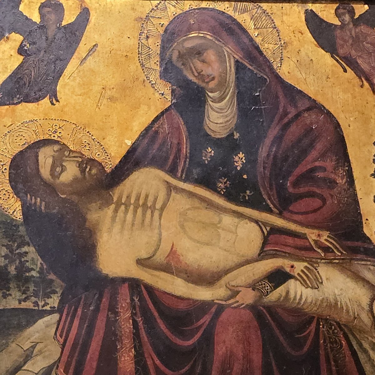 Icône vénéto‑crétoise de la Pietà,  fin XVIIᵉ – début XVIIIᵉ siècle-photo-3