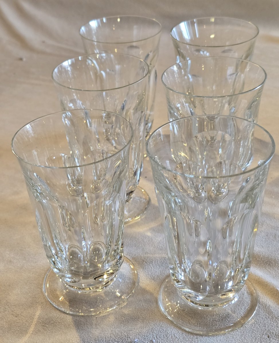Ensemble de huit anciens verres en cristal taillé, Moser-photo-3
