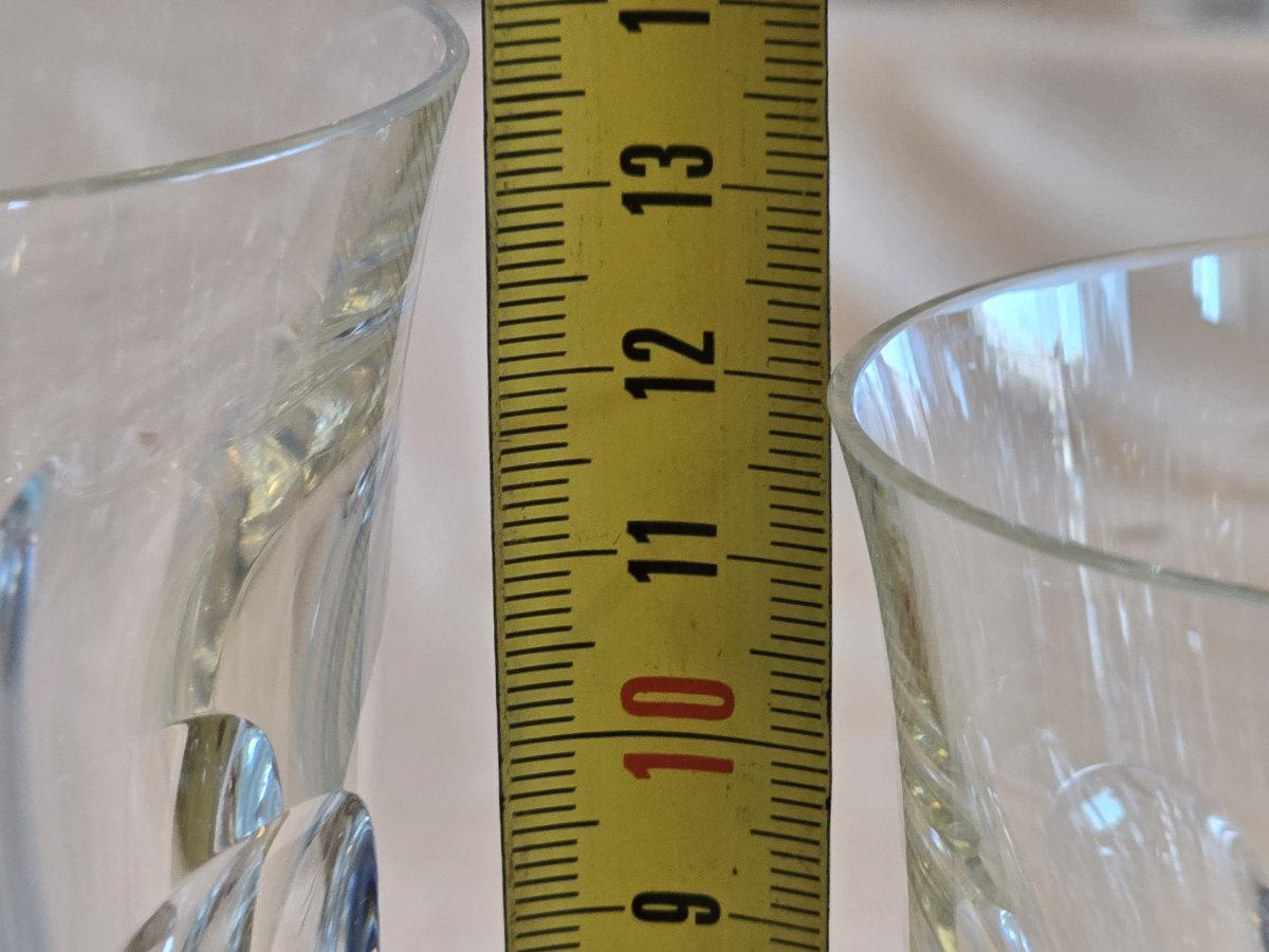 Ensemble de huit anciens verres en cristal taillé, Moser-photo-5