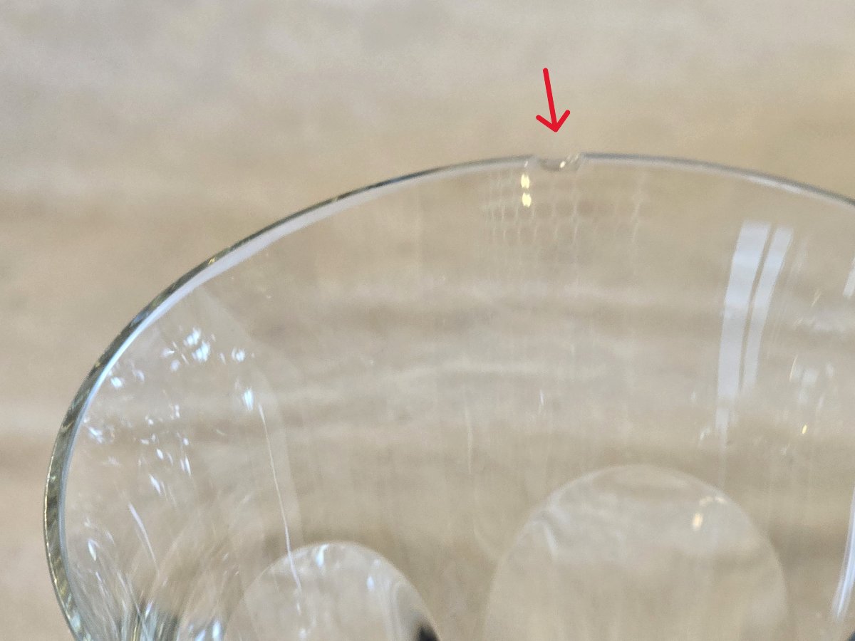 Ensemble de huit anciens verres en cristal taillé, Moser-photo-6