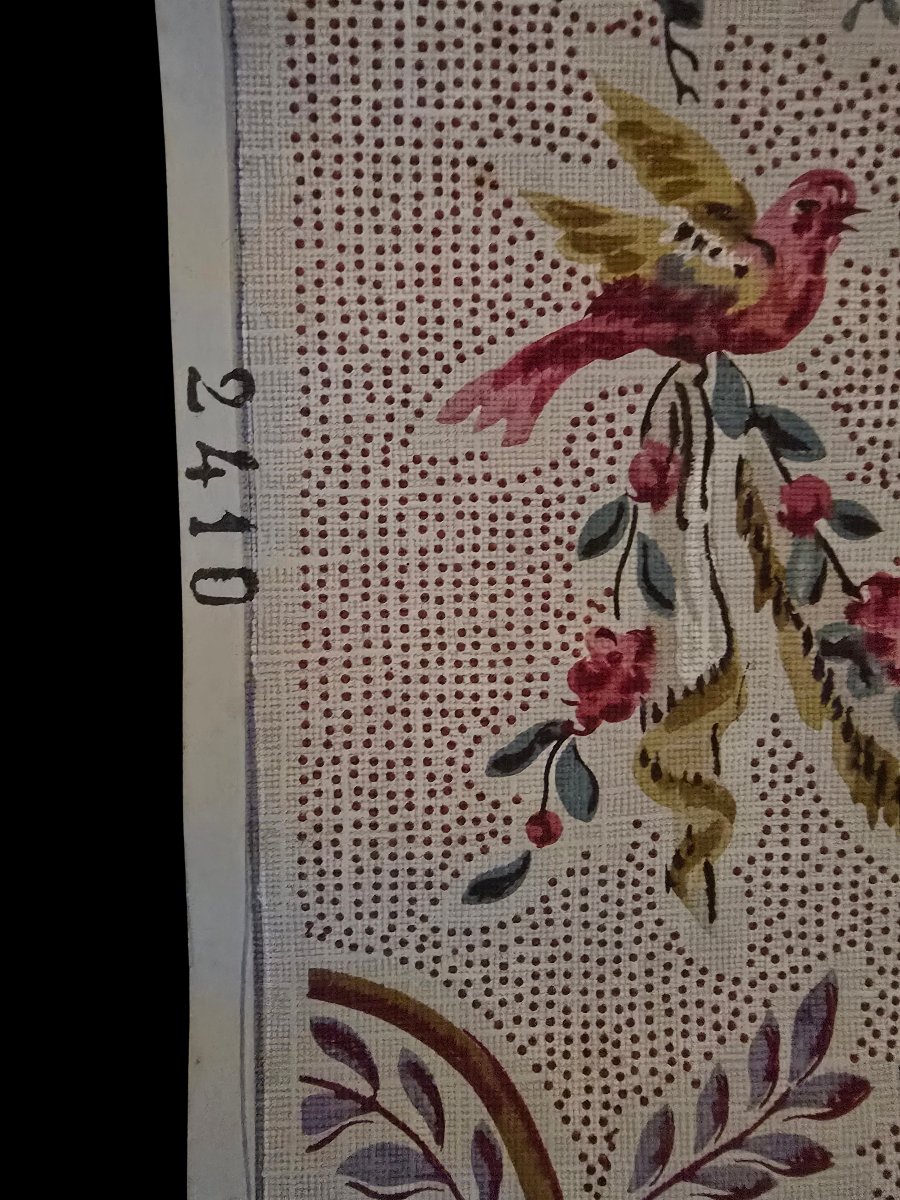 lot de lé 4 rouleaux de papier  peint Zuber &  Cie Alsace modèle 2410-photo-3
