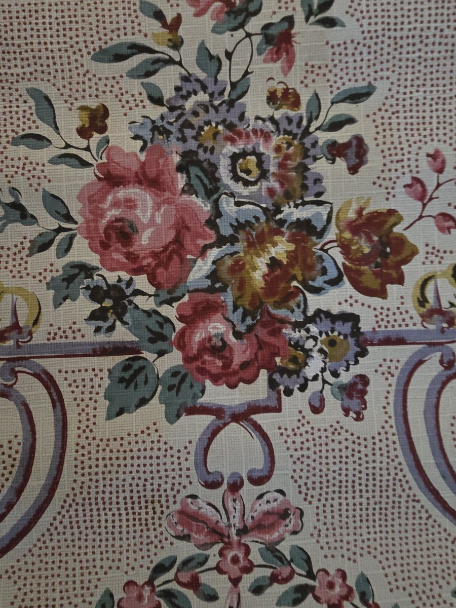 lot de lé 4 rouleaux de papier  peint Zuber &  Cie Alsace modèle 2410-photo-2