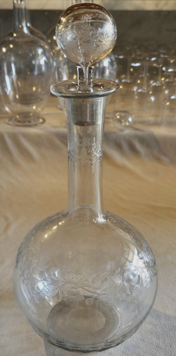 Antique Baccarat Crystal Decanter, Early 1900s-photo-2