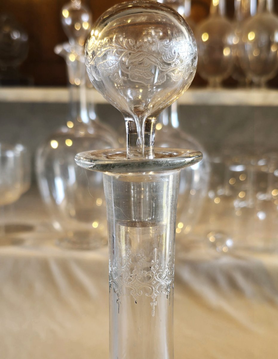 Antique Baccarat Crystal Decanter, Early 1900s-photo-3