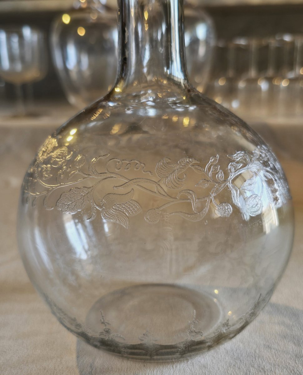 Antique Baccarat Crystal Decanter, Early 1900s-photo-4