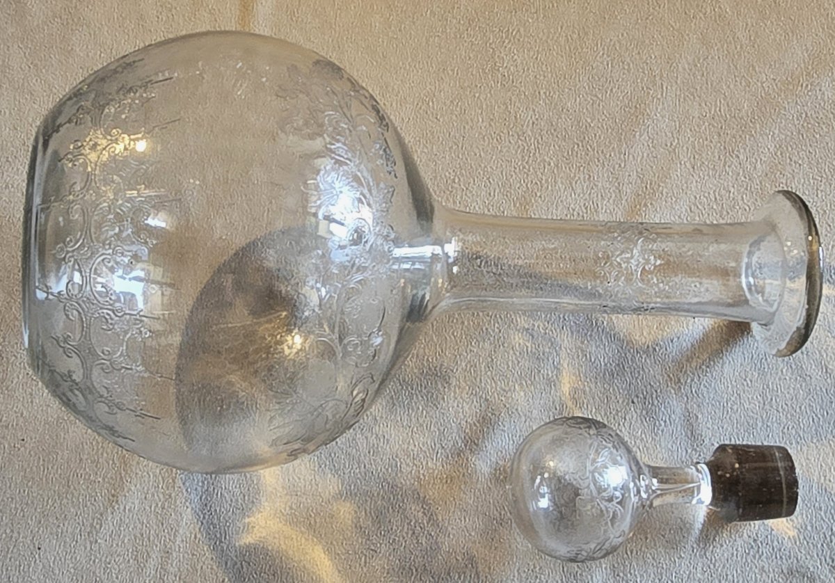Antique Baccarat Crystal Decanter, Early 1900s