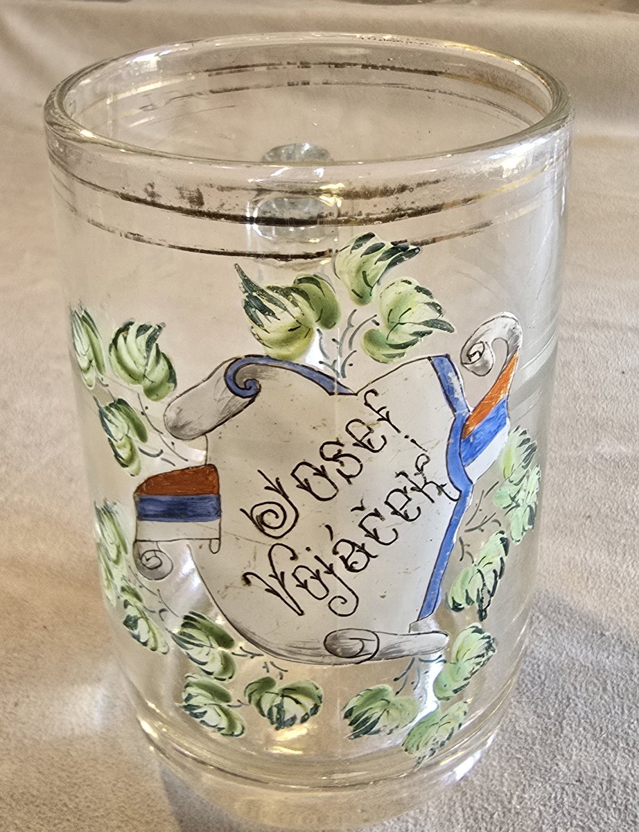 Antique Beer Mug Decorated With Enamel And Engraving, Late 19th Century-photo-2