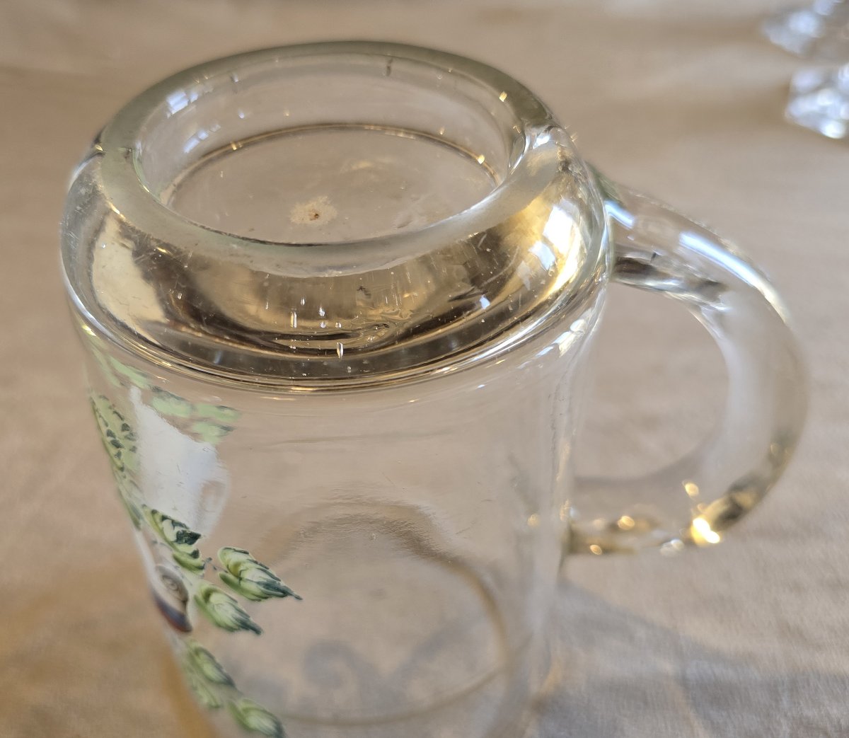 Antique Beer Mug Decorated With Enamel And Engraving, Late 19th Century-photo-2