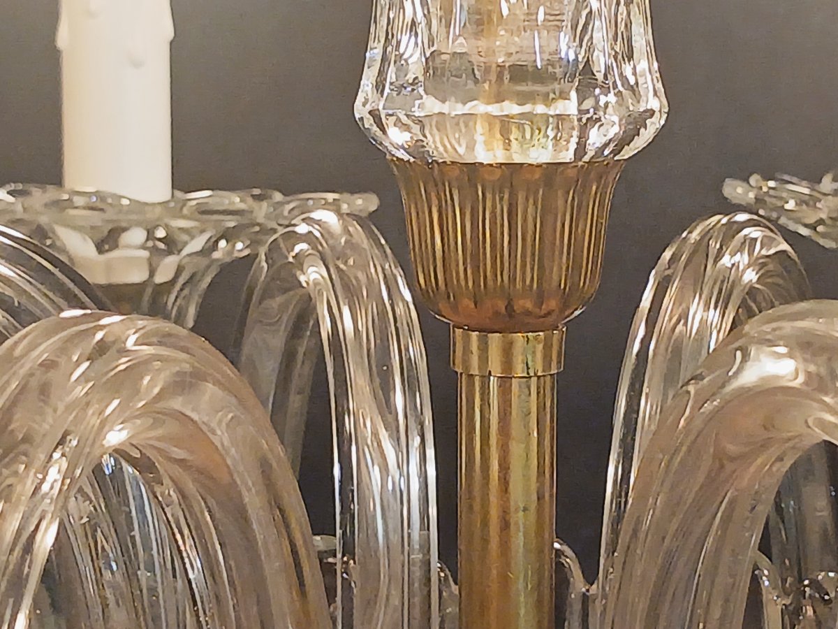 Italian Stained-glass Chandelier From The 1940s-photo-4
