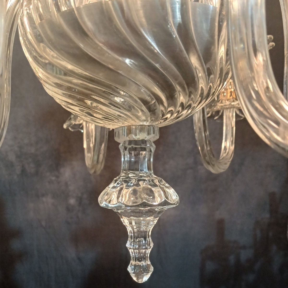 Italian Stained-glass Chandelier From The 1940s-photo-1