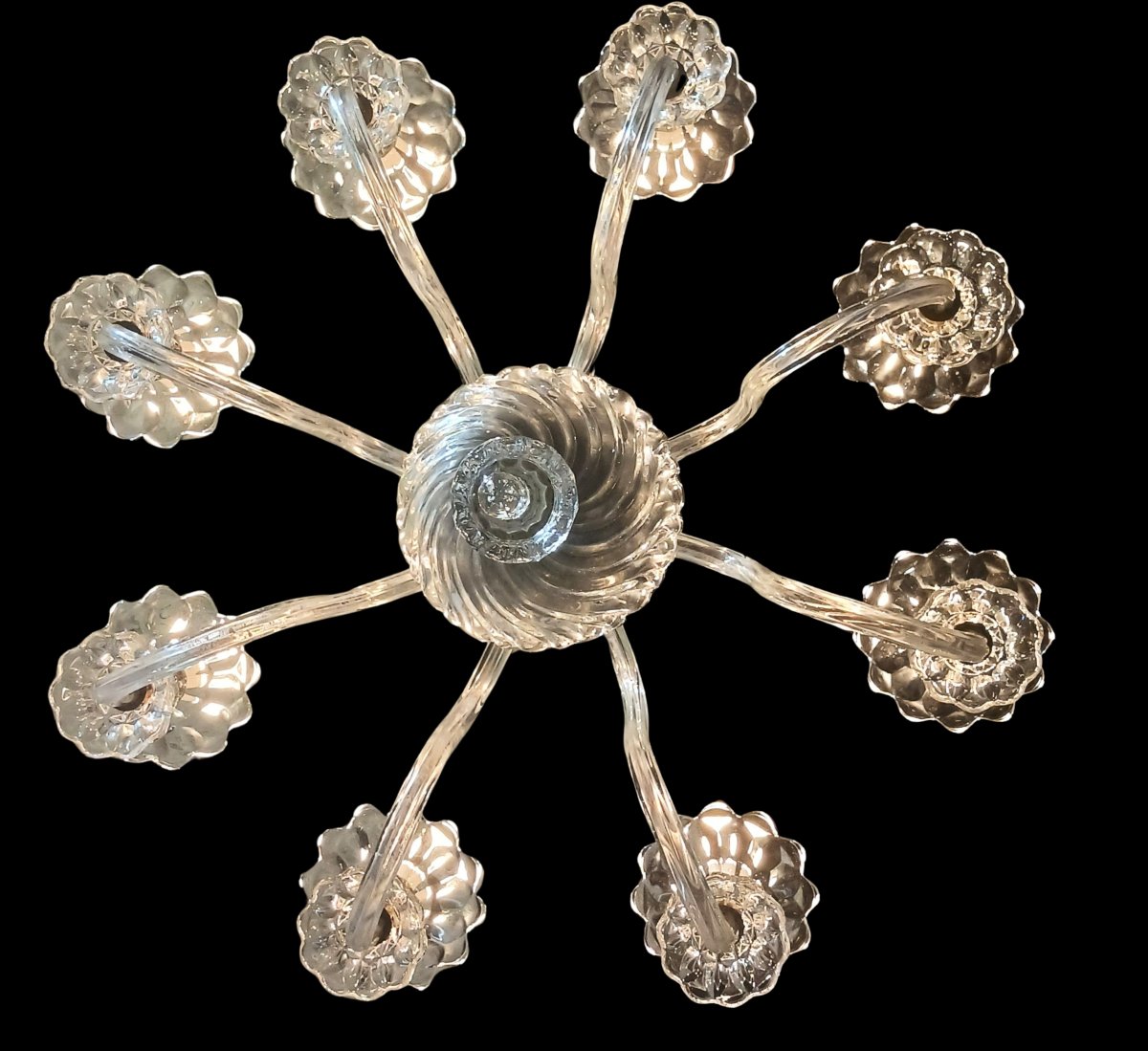Italian Stained-glass Chandelier From The 1940s-photo-4