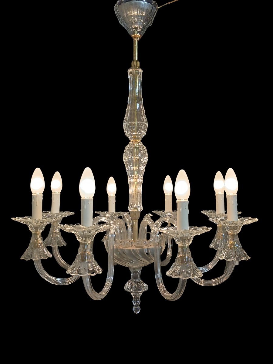 Italian Stained-glass Chandelier From The 1940s