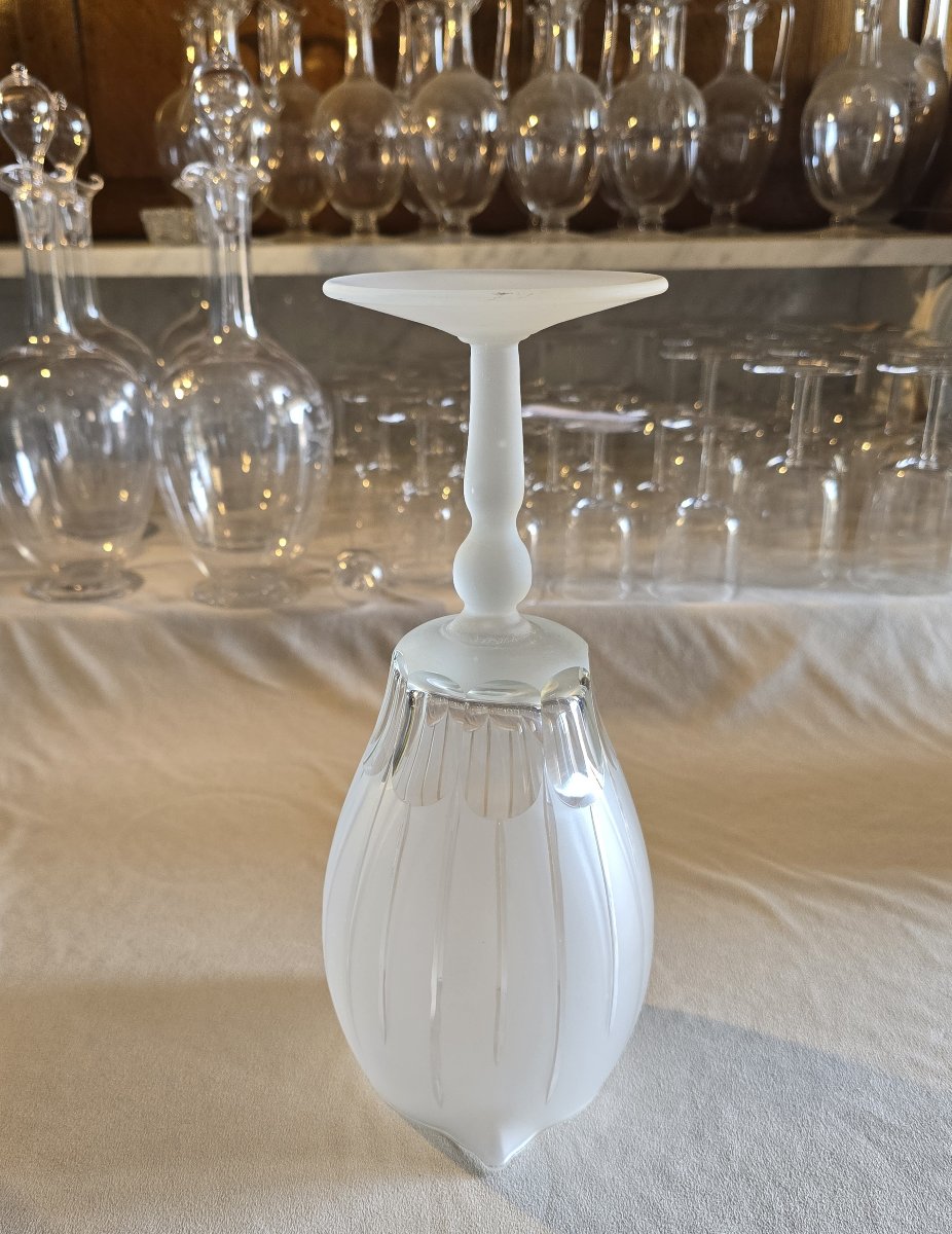 Antique Jug Made Of Satin-finished And Polished Crystal, Central Europe, Circa 1960–1970.-photo-2