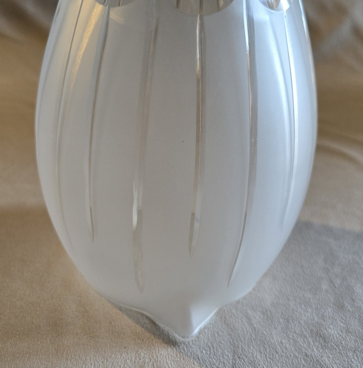Antique Jug Made Of Satin-finished And Polished Crystal, Central Europe, Circa 1960–1970.-photo-4