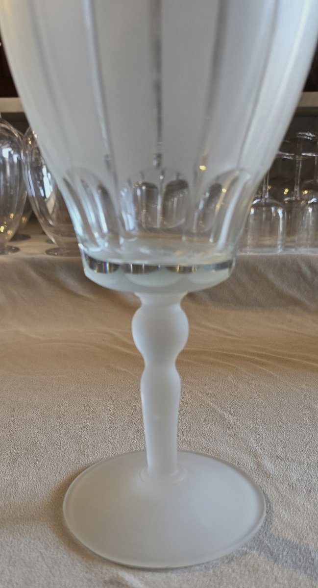 Antique Jug Made Of Satin-finished And Polished Crystal, Central Europe, Circa 1960–1970.-photo-2