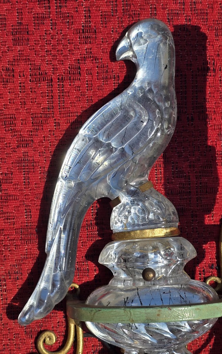 Wall-mounted Lamp With A Parrot, Banci, Florence, Circa 1960-photo-4