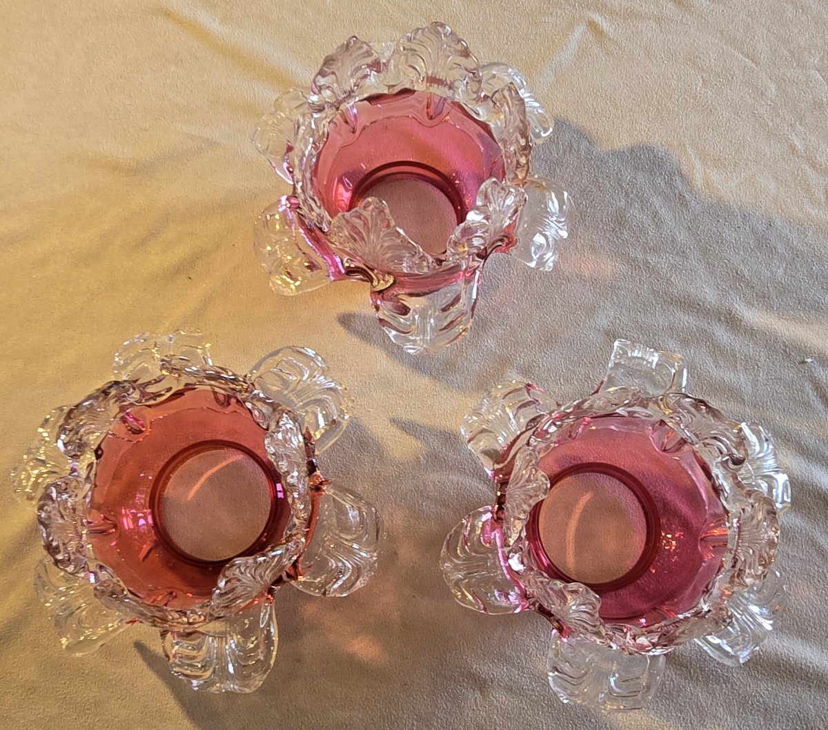 Petit lustre Art Nouveau à 3 lumières-photo-2