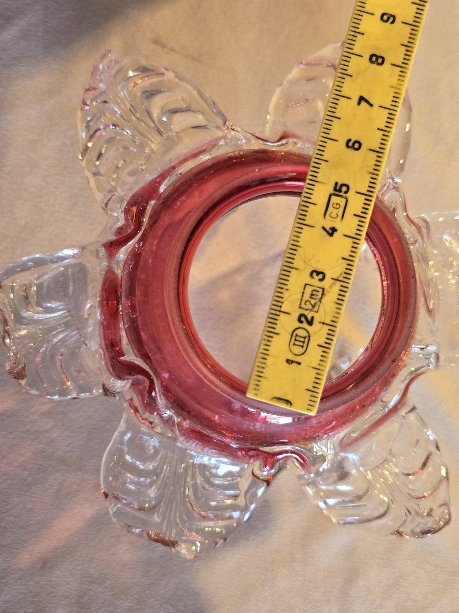 Petit lustre Art Nouveau à 3 lumières-photo-5