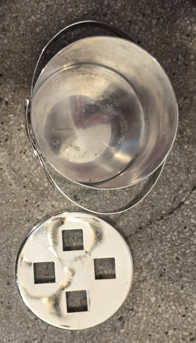 Silver-plated Metal Ice Bucket – Italy, 1970s, In The Style Of Maria Pergay-photo-4