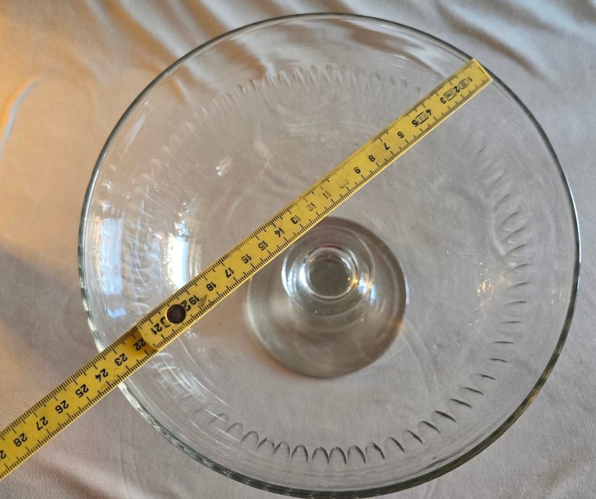Grande coupe ur piedouche ancienne en cristal taille-photo-3