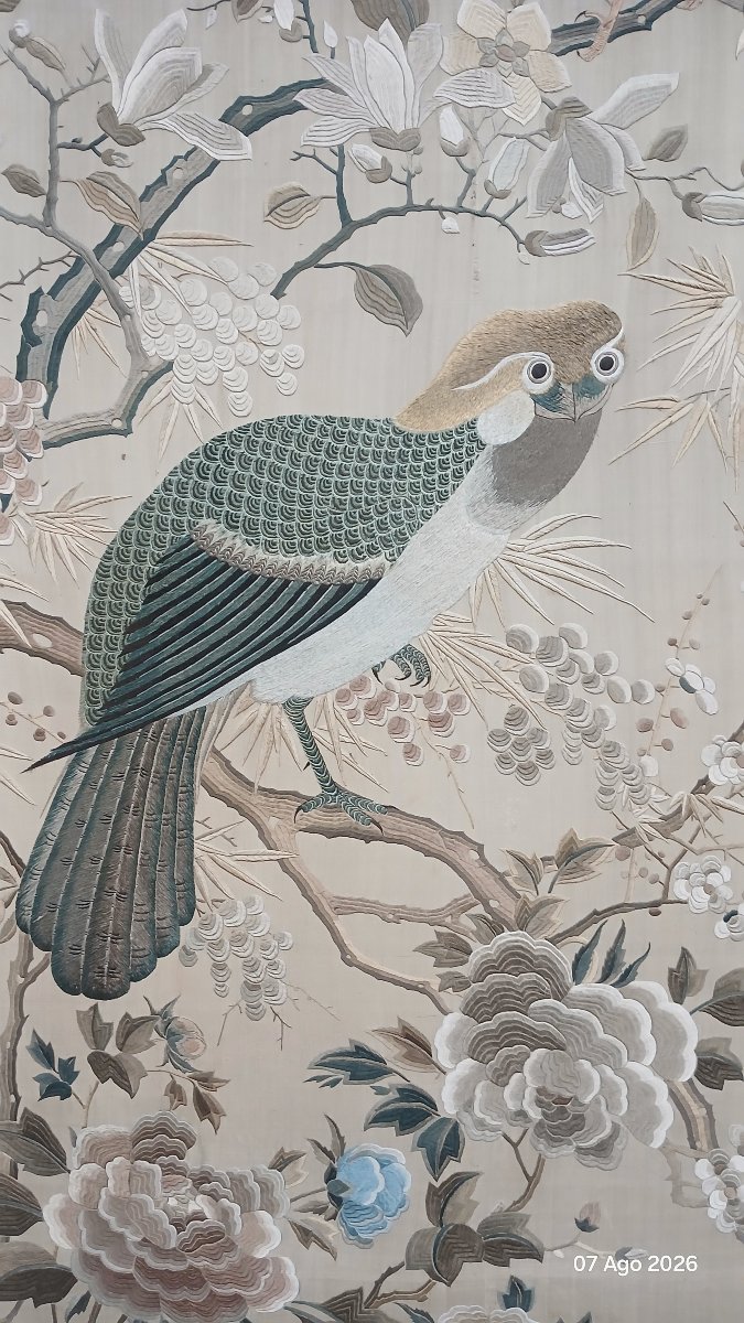 Importante broderie chinoise ancienne, 130x320 cm, vers 1900–1930-photo-4