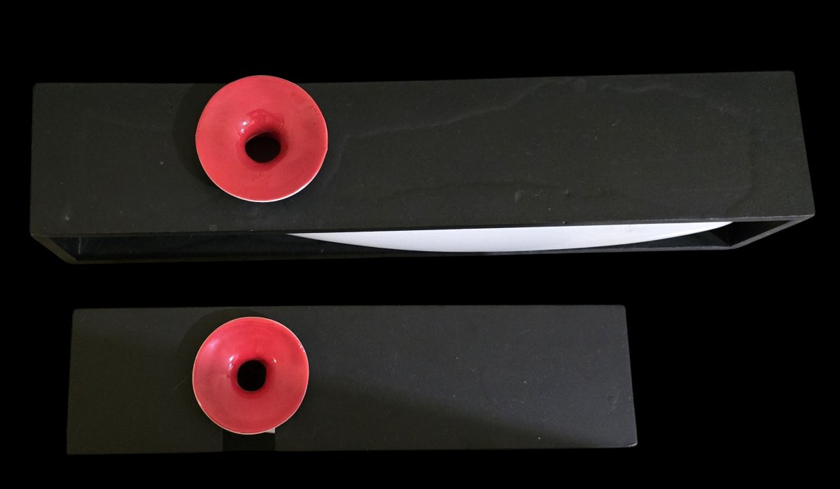 Deux  vases modernistes  PA Crespi, Italie, design années 1960–1970-photo-2