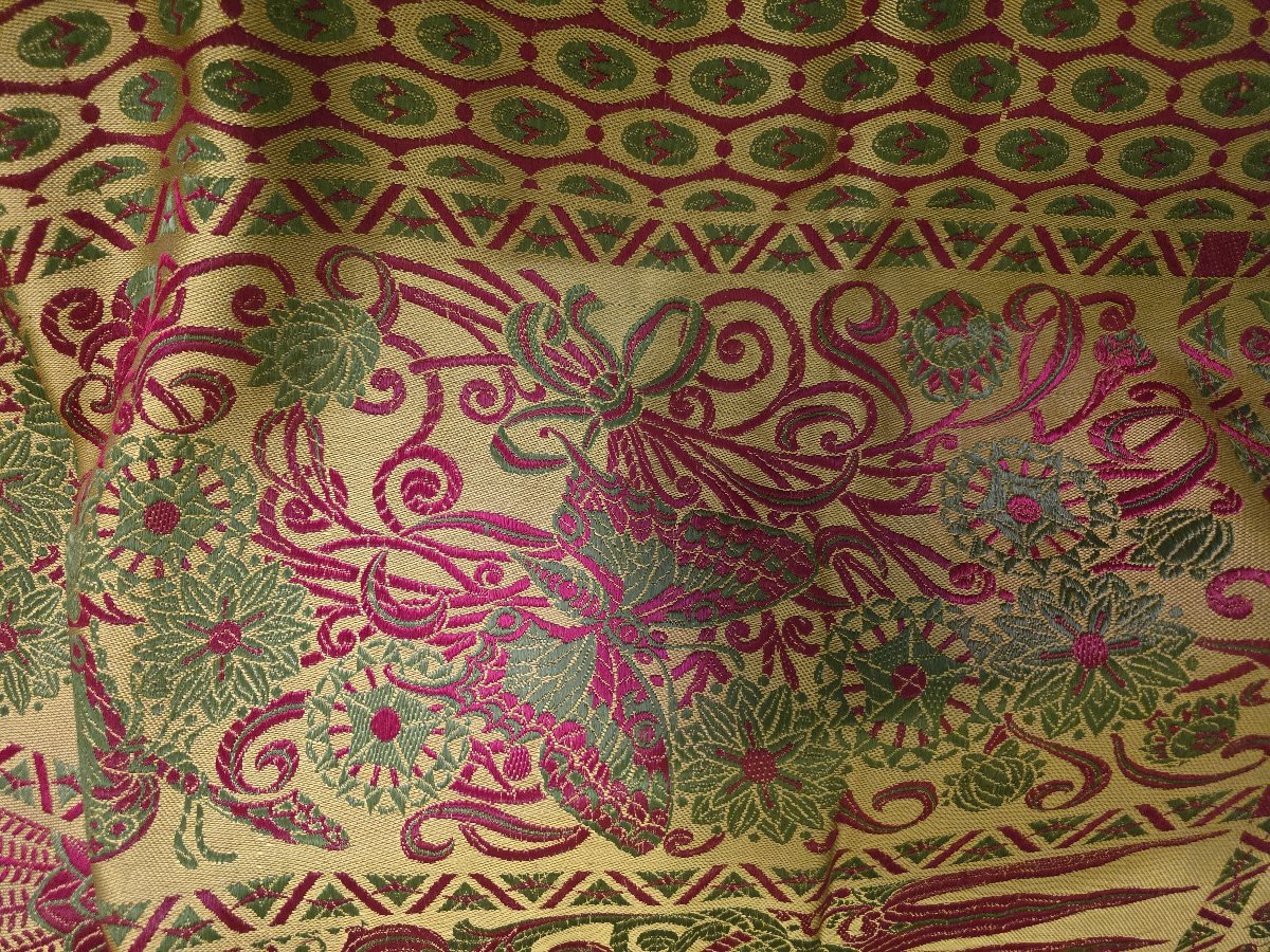 Antique Italian Bedspread, Machine-woven Jacquard, Circa 1960-photo-2