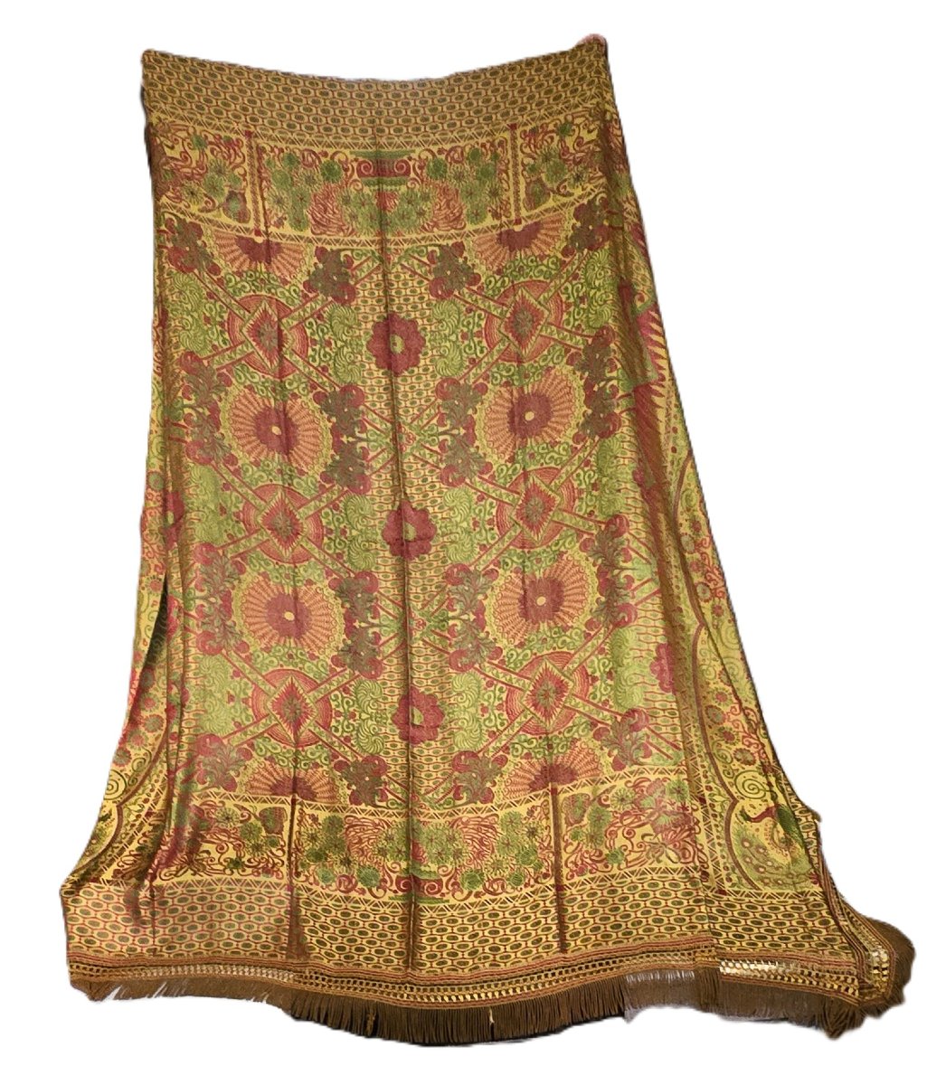 Antique Italian Bedspread, Machine-woven Jacquard, Circa 1960