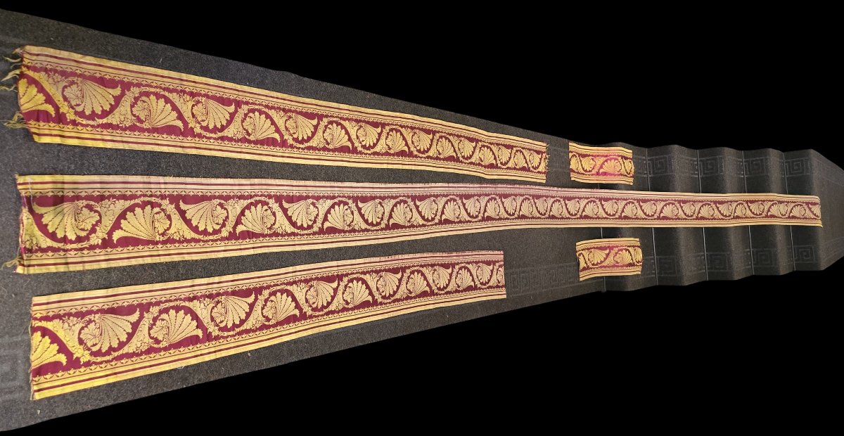A Jacquard-woven Silk Ribbon From The Empire Period-photo-2