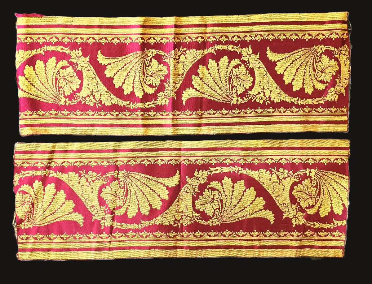 A Jacquard-woven Silk Ribbon From The Empire Period-photo-4